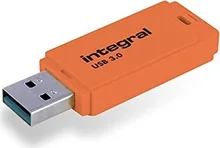 Integral Neon orange 128GB, USB-A 3.0